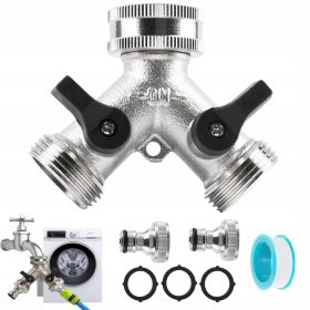    KIT DIVISORE A Y 2 VIE PER DISTRIBUTORE TUBO RUBINETTO GIARDINO DA 3/4".