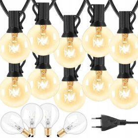    GHIRLANDA GRANDE LAMPADE DA GIARDINO ESTERNO 75 PATIO BALCONE TERRAZZA 22M