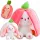  Mascotte Simpatico Coniglio Fragola 2in1 Grande Peluche Simpatico Peluche da 35 cm