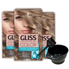    Tintura per capelli Gliss Color Biondo Cenere Naturale 8-16 x3