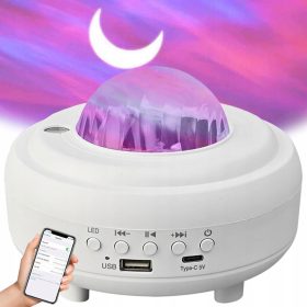    LAMPADA NOTTURNA LED PROIETTORE STELLE PROIETTORE CIELO AURRA ALTOPARLANTE BLUETOOTH