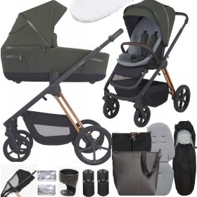    Passeggino Espiro Miloo Luxury Green 2in1 + adattatori per sedile Espiro Miloo