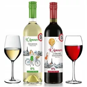    Vino analcolico IMPERIAL VIN L'AMOURS CABERNET SAUVIGNON rosso semidolce 750 ml