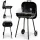  BARBECUE A CARBONE DA GIARDINO CON COPERCHIO SU RUOTE RIPIANO GRIGLIA BBQ 43x40 cm