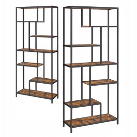    Scaffale Songmics Industrialna 80 cm x 180 cm x 30 cm, tonalità del marrone