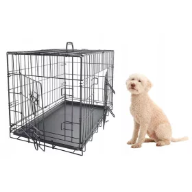    Gabbia per criceti in acciaio verniciato a polvere, cane medio, 45 x 62 x 52 cm