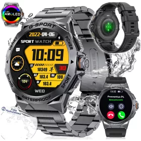    SMARTWATCH OROLOGIO DA UOMO AMOLED MENU POLACCO SPORT FREQUENZA CARDIACA CHIAMATE SMART WATCH