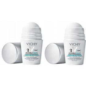   Deodorante Roll-on VICHY INVISIBLE RESIST Antitraspirante 72h per Pelle Sensibile, 50ml (Doppio Pacco)