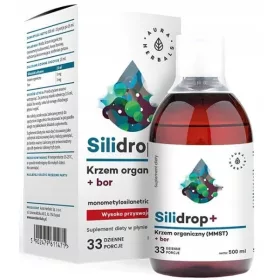  AURA Herbals Silidrop+ Liquid 500 ml - Integratore di Silicio Organico MMST e Boro - 100% Vegano