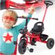  BE-ACTIVE.PL Triciclo Bicicletta, triciclo da cavalcare per bambini Nero, Rosso