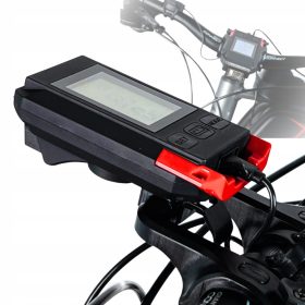  SET MANUBRIO CON CORNO ANTERIORE PER BICI CON LUCI A LED