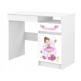  SCRIVANIA PER BAMBINO N40 BABY BOO FIORE LISCIO BIANCO