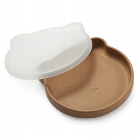    Piatto in silicone Retter Brun con coperchio e ventosa antiscivolo da 400 ml