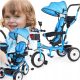  BE-ACTIVE.PL Triciclo Bicicletta Triciclo per bambini girevole 3 in 1 Nero, Blu