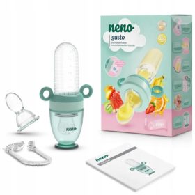    Massaggiagengive Neno per la pappa, per la dentizione, in plastica, silicone, tonalità verde