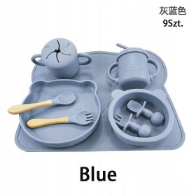    Set per l'alimentazione del bambino in silicone da 9 pezzi