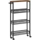  Carrello carrello da cucina 4 livelli ripiano nicchia stretta su ruote ripiano soppalco + E1 AMAZON FLAP CARTONE 300x230x100mm 20pz