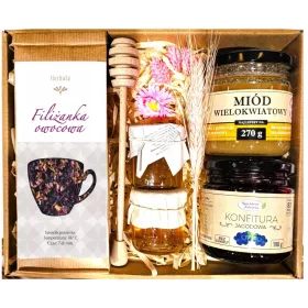    CESTINO REGALO REGALO REGALO PER LA FESTA DELLA MAMMA TÈ MIELE FIORI