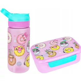    BOTTIGLIA D'ACQUA COOLPACK 420 ml HAPPY DONUTS + Lunch box CoolPack 765 ml