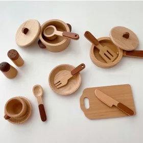 Set da cucina giocattolo in legno XXL Kienvy per bambini