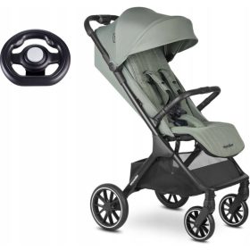    Easywalker Jackey2 XL Comodo passeggino pieghevole con borse + Manubrio per passeggino Easywalker, nero