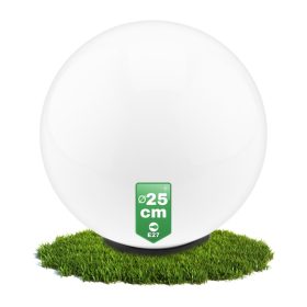 Lampada da giardino rotonda NNLED E27 25 cm bianca