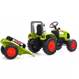    FALK TRATTORE A PEDALI GRANDE CON RIMORCHIO PER BAMBINI 3+ CLAAS GREEN FARMER