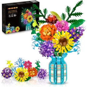    BOUQUET DI FIORI IN MAZZETTI CON VATE, DECORATIVO, CREATIVO, PER UN REGALO, ETERNO, 1853 pz