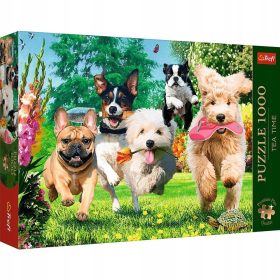    Trefl Premium Plus Puzzle di qualità puzzle premium 1000 pezzi Tea Time: i guai stanno arrivando! puzzle con animali puzzle con animali set puzzle puzzle per bambini