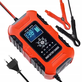    RADDRIZZATORE AUTOMATICO INTELLIGENTE CARICABATTERIE LCD 24V 12V 10A