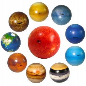    10× MODELLO SISTEMA SOLARE SFERE PIANETA PER BAMBINI GIOCATTOLI EDUCATIVI 10 PZ