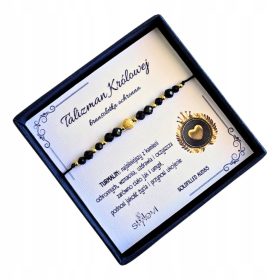    STYLOVI Bracciale Talismano della Regina: tormalina nera, riempita d'oro AU585