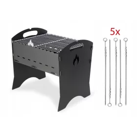    Barbecue a carbone CON GRIGLIA! KOMIN-EXPERT 40 x 35 cm SMALTO SOLIDO