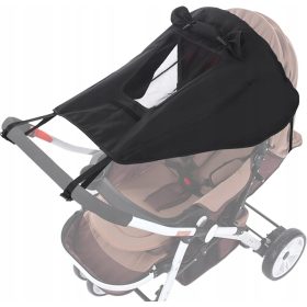    Ombrello per passeggino SAIL, CASSA PER PASSEGGINO BABY, GRANDE, 66 cm, nero + Scatola di cartone con coperchio separato, 20 cm x 15 cm x 25 cm, 1 pz.