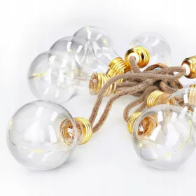    Solight LED decorativní žárovky sul prřírodním provazu, 10x žárovka, 30LED, 1
