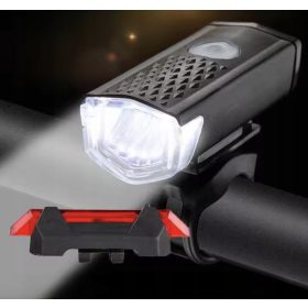    SET LAMPADE PER BICICLETTA TORCIA ANTERIORE POSTERIORE LUCE RICARICABILE + USB