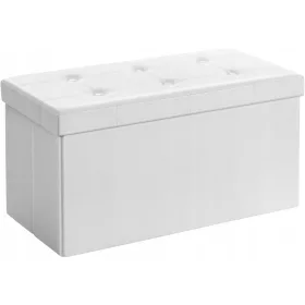  Panca Songmics con contenitore 76 x 38 x 38 cm bianca