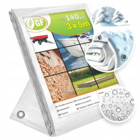   Plandeka Impermeabile e Antigelo Bianca 3x5, Rinforzata con UV, 140g
