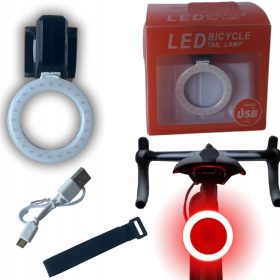    FARO POSTERIORE BICI ROSSO BATTERIA USB POTENTE ILLUMINAZIONE POSTERIORE A LED