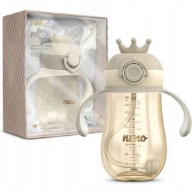    NENO MIO2 TAZZA INNOVATIVA MARRONE, BOTTIGLIA CON CANNUCCIA PESATA 280ml da 12M