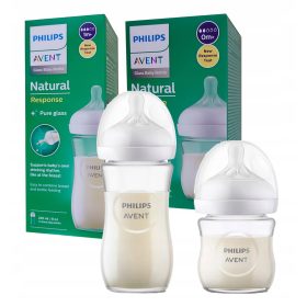    PHILIPS RESPONSE AVENT NATURAL 3.0 SET BOTTIGLIE IN VETRO 120ml+ 240ml