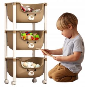   Ripiano in plastica, mobile con cestelli CASSETTI GIOCATTOLI SU RUOTE