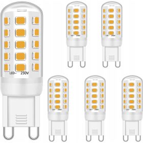    Lampadine LED G9 da 5 W, ricambio per lampadine alogene, 5 pezzi bianco caldo