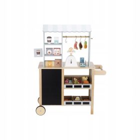    TOOKY TOY Negozio di alimentari Lettore di schede per bilancia da forno in legno