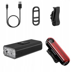    Luci per bicicletta SuperFire GT-R3 batteria da 600 lm + Luci posteriori per bicicletta Superfire BTL01 rosse