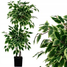    ALBERO PIANTA FIORI ARTIFICIALI COMPOSIZIONE FOGLIA BENJAMIN FIORE VASO150