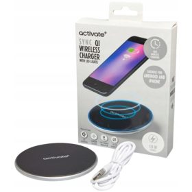    Attiva caricabatterie induttivo da 10 W diodi LED dispositivi QI Nero