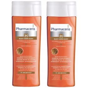   Shampoo Ristrutturante PHARMACERIS H KERATINEUM, per Capelli Deboli e Tendenti alla Caduta, 250 ml - Confezione Doppia
