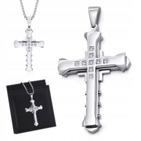   CATENA IN Argento CON CROCE Collana Catena Croce ITALIANA + GRATUITA