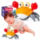  GRANCHIO CHE CAMMINA CHE CORRE GIOCATTOLO INTERATTIVO PER BAMBINO LED XL